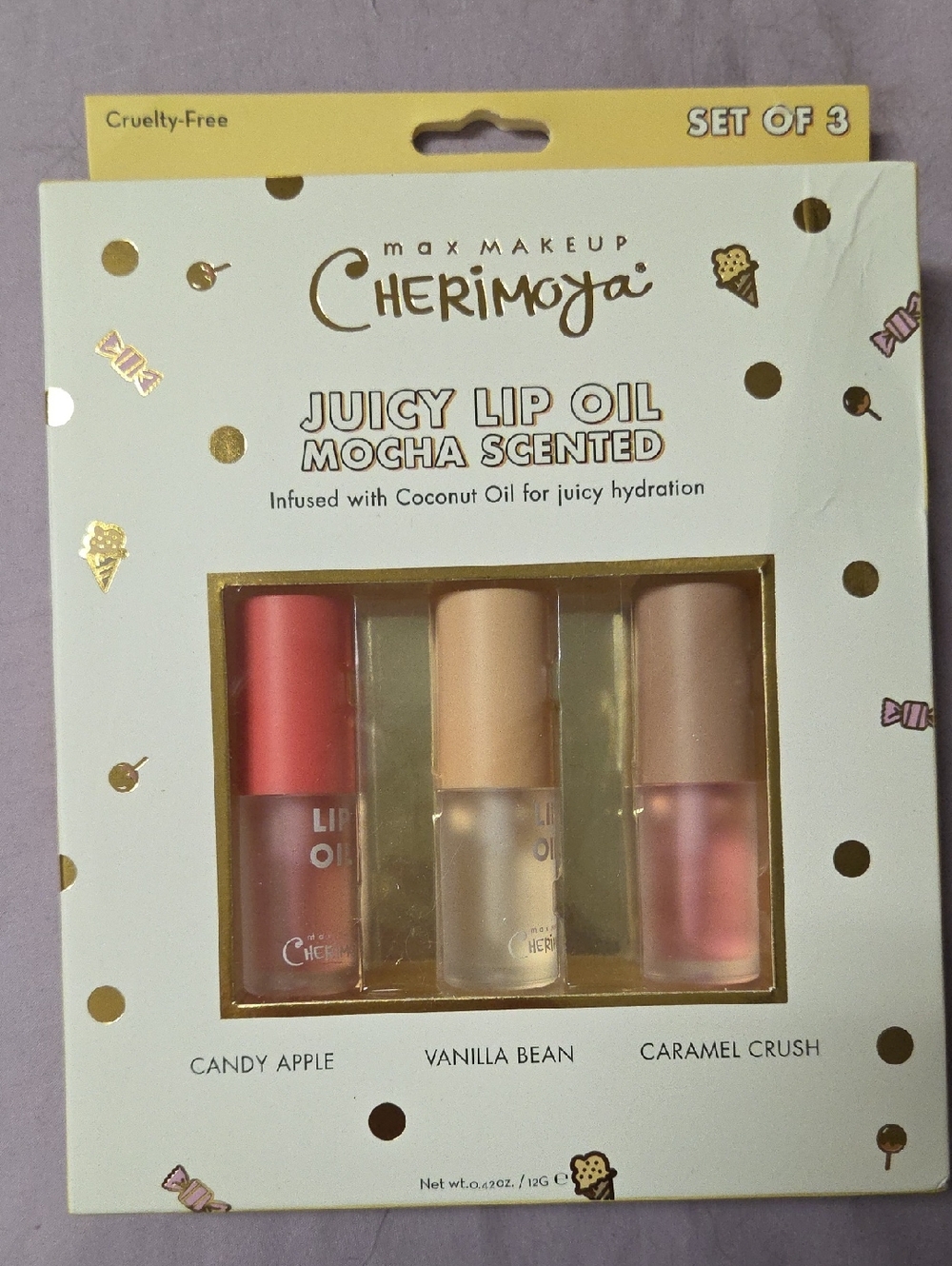Juicy Lip Oil Set — Candy Apple, Vanilla Bean, Caramel Crush